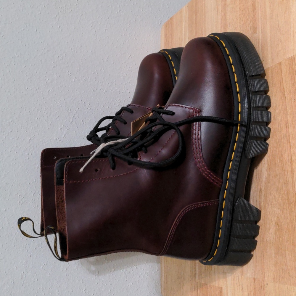 SOLD Dr Martens Audrick Boots on Charro Burgundy Leather sz 10 Women's - Picture 5 of 8